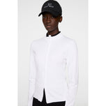 J.Lindeberg Wanita Anna Knitted Zip Golf Sweater - Putih