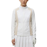 Jaket Golf Boleh Bungkus Zip Brooks Wanita J.Lindeberg - Putih