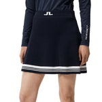 J.Lindeberg Women's Frida Stripe Knitted Golf Skirt - JL Navy