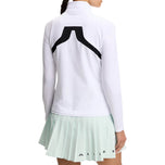 Lapisan Tengah Golf Full Zip Janice Wanita J.Lindeberg - Putih