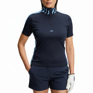 J.Lindeberg Women's Pip Golf Polo Shirt - JL Navy