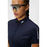 J.Lindeberg 여자 투어 기술 골프 폴로 셔츠 -JL 해군