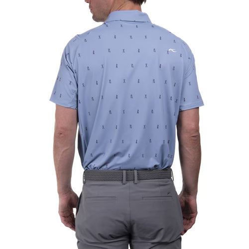 KJUS Golfer Golf Polo Shirt - Santorini/Atlanta Blue
