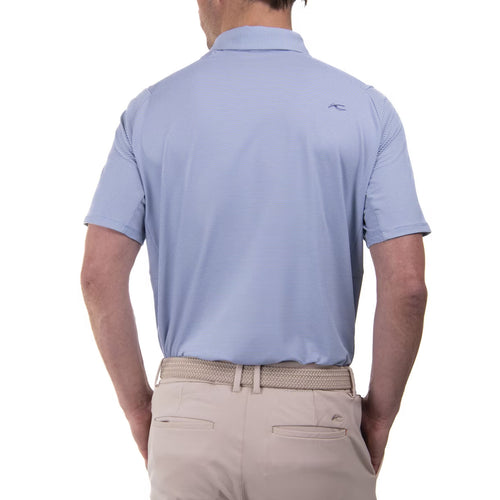 KJUS Soren Stripe Golf Polo Shirt - Atlanta Blue/White