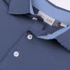 KJUS Soren Stripe Golf Polo Shirt - Santorini/Atlanta Blue