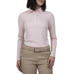 KJUS Women's Elena Cooling Long Sleeve Golf Polo Shirt - Rose Quartz