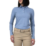 KJUS Women's Elena Cooling Long Sleeve Golf Polo Shirt - Santorini