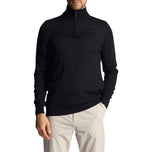 Lyle & Scott Bordir Merino Blend 1/4 Zip Knit - Dark Navy
