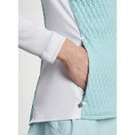 Peter Millar Kvinnors Merge Hybrid Golf Jacket - Blue Spruce/ White