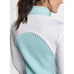 Peter Millar Kvinnors Merge Hybrid Golf Jacket - Blue Spruce/ White