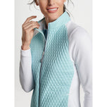 Peter Millar Kvinnors Merge Hybrid Golf Jacket - Blue Spruce/ White