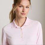Peter Millar Women's Keswick Long-Sleeve Golf Polo - Pearl Pink