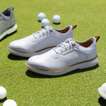Travis Mathew The Modern Tour Spiked Golf Shoes - Classic White/Tan