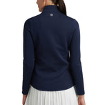 Peter Millar Wanita Lumi-Knit Midlayer Midlayer Full-Zip-Tentera Laut-Tentera Laut