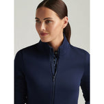 Peter Millar Wanita Lumi-Knit Midlayer Midlayer Full-Zip-Tentera Laut-Tentera Laut