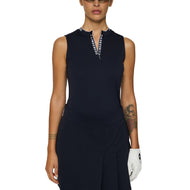 J.Lindeberg 여자 Leya Sleeveless 골프 셔츠 -JL Navy