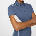 J.Lindeberg Wanita Leyla Golf Polo Shirt - Vintage Indigo
