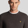 Lyle & Scott Cotton Merino Crew Leher Pullover - Arang Marl