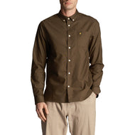 Lyle＆Scott常规适合轻量级牛津衬衫 - 橄榄