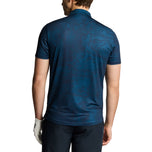 Lyle & Scott Contour Printed Golf Polo Shirt - Angkatan Laut Gelap