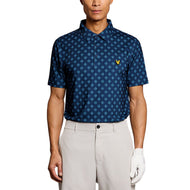 Lyle & Scott 대비 Argyle 프린트 골프 폴로 셔츠 - 네이비 모란