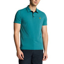 Lyle &amp; Scott Kontras Placket Golf Polo Shirt - Albatross/Jet Black