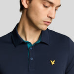 Lyle & Scott Contrast Packet Golf Polo Shirt - Dark Navy/Albatross