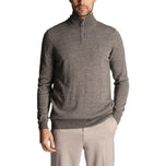 Lyle & Scott Sulam Merino Blend 1/4 Zip Knit - Mid Grey Marl
