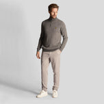 Lyle & Scott Core 1/4 Zip Merino Mix -Mid Grey Marl