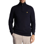 Lyle & Scott Core 1/4 Zip Merino Mix - Angkatan Laut Gelap