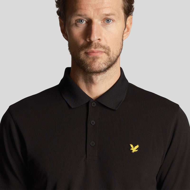 Lyle & Scott Golf Tech Polo Shirt - Jet Black