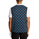 Lyle & Scott Golf v Neck Cotton Argyle 조끼 - 다크 해군
