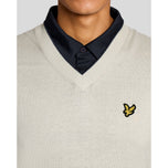 Lyle & Scott Golf v Neck Light Weight Vest- 클라우드