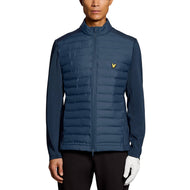 Lyle & Scott 하이브리드 퀼트 풀 지퍼 골프 재킷 -Ryder Blue