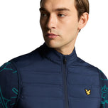 Lyle & Scott Hybrid Quilted Full Zip Golf Vest - Ryder Blue