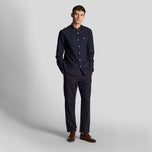 Lyle & Scott 일반 맞춤 경량 옥스포드 셔츠 - 다크 해군