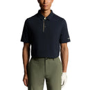 Kemeja Polo Golf Lyle &amp; Scott Shank Button - Biru Laut Tua/Kuning Matahari Terbit