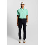 Kemeja Polo Golf Lyle & Scott Shank Button - Berwarna Aqua/Angkatan Laut Gelap
