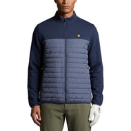 Lyle & Scott 스포츠 플리스 하이브리드 골프 재킷 - 트루 인디고/스틸 인디고