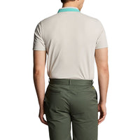 Lyle & Scott Tipped Golf Polo Shirt - Pebble/Mineral Turquoise