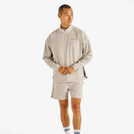 Zip Suku Prestasi Malbon Pullover Cangkang Golf - Tan