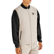 Malbon Performance Ribbed Panel Golf Vest - Tan
