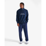 Kaus Golf Malbon Collegiate 1/4 Zip - Biru Laut