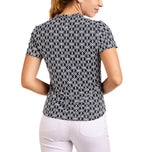 Nivo 여성용 린다 모크 넥 골프 셔츠 - 네이비/화이트