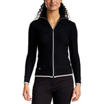 Kardigan Golf Full Zip Mona II Wanita Nivo - Hitam