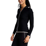 Kardigan Golf Full Zip Mona II Wanita Nivo - Hitam