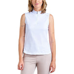 Nivo Dam Nikki II ärmlös Mock Neck Golf Polo Shirt - Vit