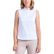Nivo Dam Nikki II ärmlös Mock Neck Golf Polo Shirt - Vit