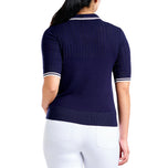Nivo Women 's Vy Sweater Golf Polo Shirt- 해군