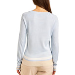 Sweater Golf Leher V Sofia Wanita Nivo - Ceri